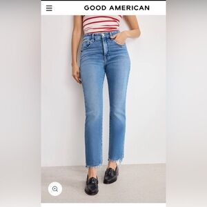 Good American Soft Tech Good Legs Straight Jean